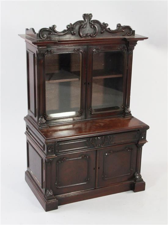 A Victorian mahogany miniature bookcase, W.1ft 9in. H.2ft 9.5in.